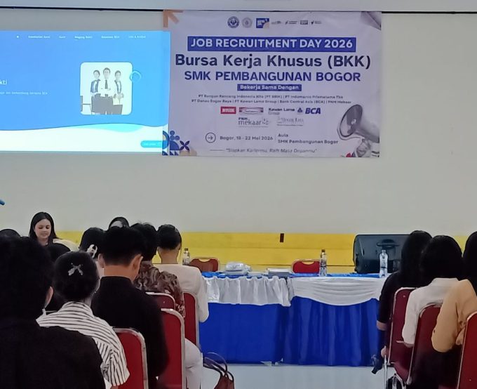 Kegiatan BKK SMK Pembangunan Bogor Bersama BCA Sosialisasikan Program Magang Bakti BCA