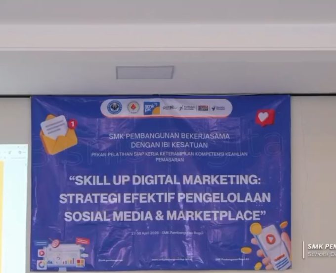 Tingkatkan Kompetensi Digital, Jurusan Bisnis Digital SMK Pembangunan Bogor Gelar Pelatihan Digital Marketing
