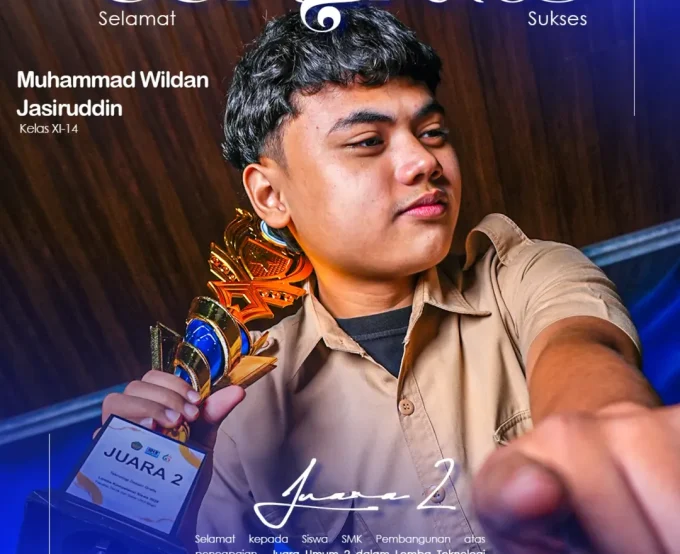 Muhammad Wildan Jasiruddin Raih Juara 2 Lomba Teknologi Desain Grafis di LKS UIKA