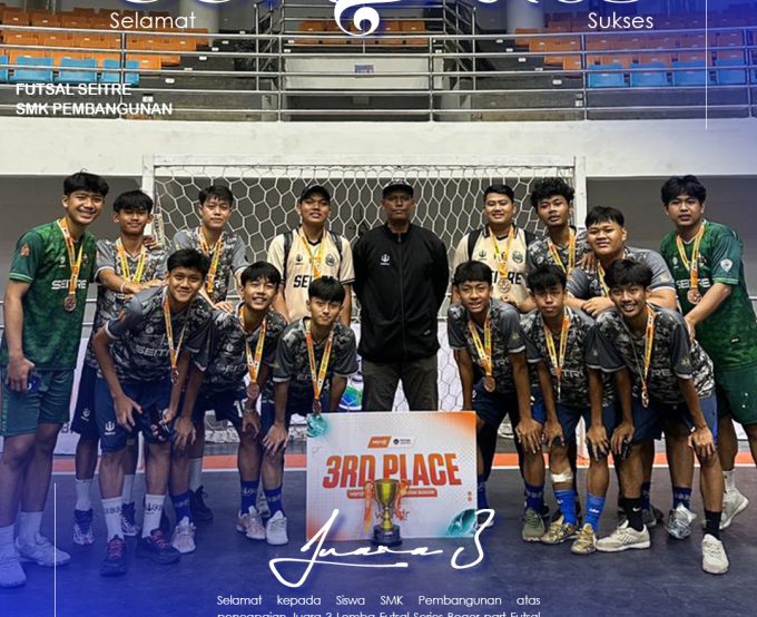 Ekskul Futsal SEITRE SMK Pembangunan Bogor Raih Juara 3 di Bogor Part Futsal Series