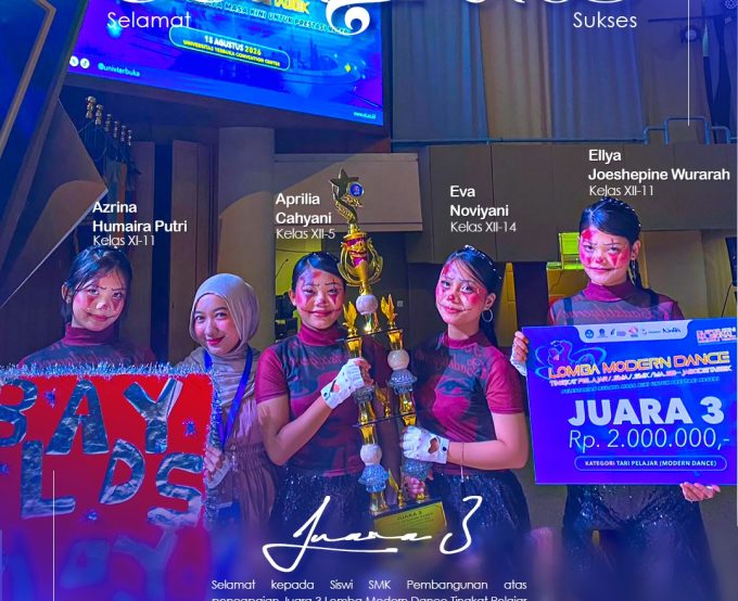 Gemilang di Atas Panggung, Siswi SMK Pembangunan Bogor Raih Juara 3 Modern Dance Tingkat Jabodetabek